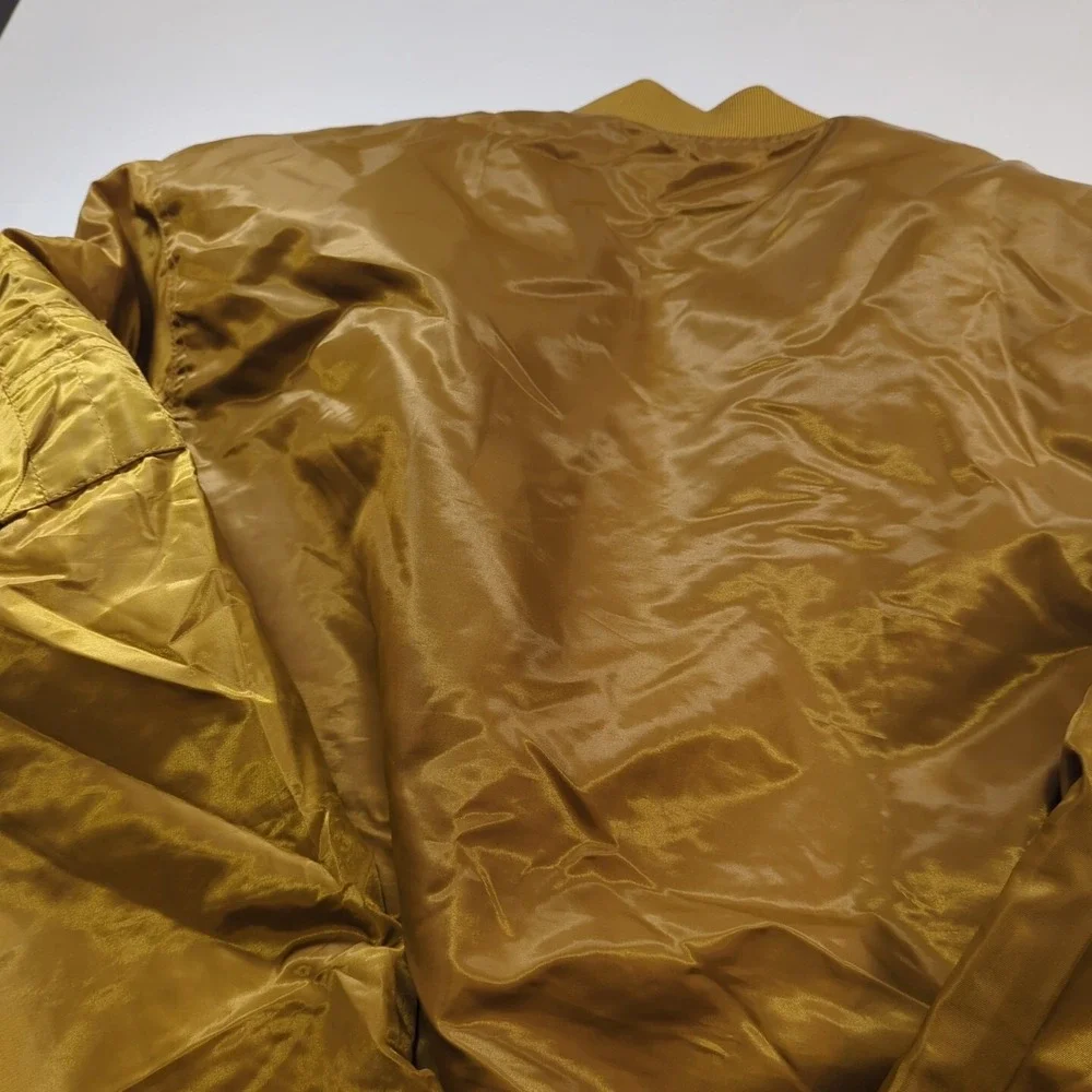 Brooklyn Cloth MFG Co Men's Gold Bronze Bomber Jacket‎ Size Large